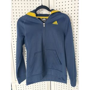 Adidas Youth Kids L Large 14/16 Full Zip Fleece Lined Hoodie‎ Jacket Sweatshirt